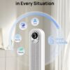 Dreo Tower Fan 42 Inch, Cruiser Pro T1 Quiet Oscillating Bladeless Fan with Remote, 6 Speeds, 4 Modes, LED Display, 12H Timer, White Floor Standing Fan Powerful for Indoor Home Bedroom Office Room