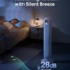 Dreo Tower Fan 42 Inch, Cruiser Pro T1 Quiet Oscillating Bladeless Fan with Remote, 6 Speeds, 4 Modes, LED Display, 12H Timer, White Floor Standing Fan Powerful for Indoor Home Bedroom Office Room