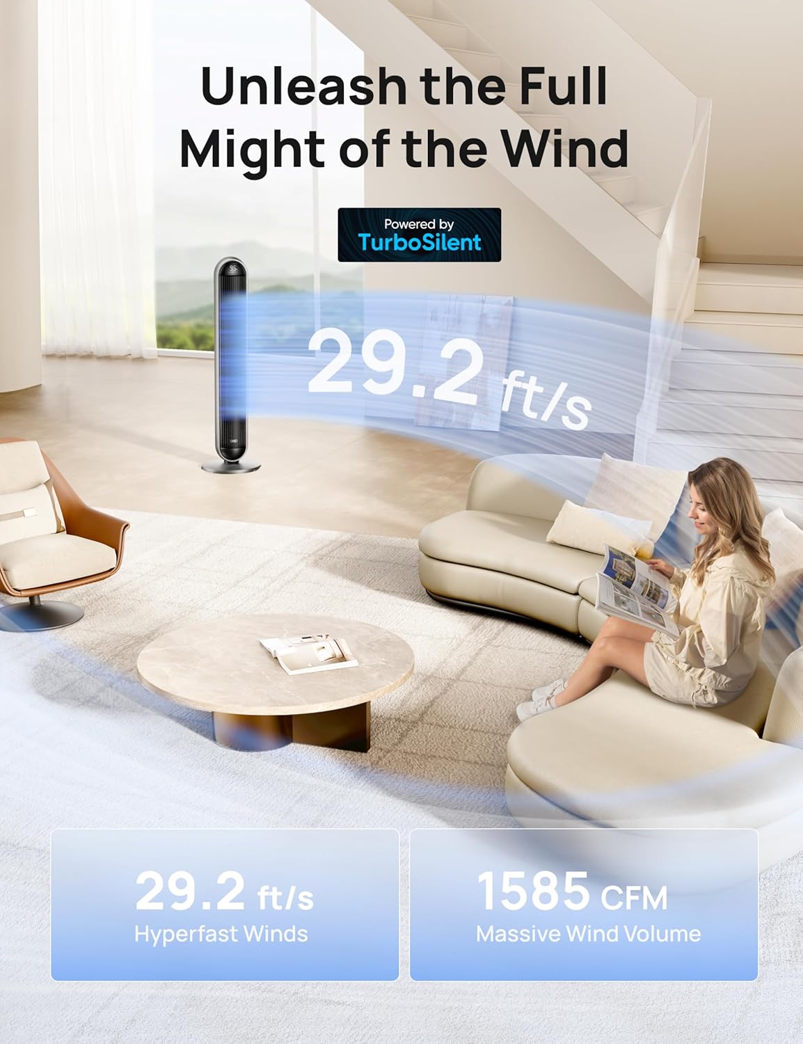 Dreo Tower Fan and Heater Combo, 29.2ft s Standing Fans for Bedroom, 17 Levels, 6 Modes, 120° Oscillation, 42 Inch, 12H Timer, 25dB Quiet, with Remote, for Office, Large Room, Silver3 Dreo Tower Fan and Heater Combo, 29.2ft/s Standing Fans for Bedroom, 17 Levels, 6 Modes, 120° Oscillation, 42 Inch, 12H Timer, 25dB Quiet, with Remote, for Office, Large Room, Silver