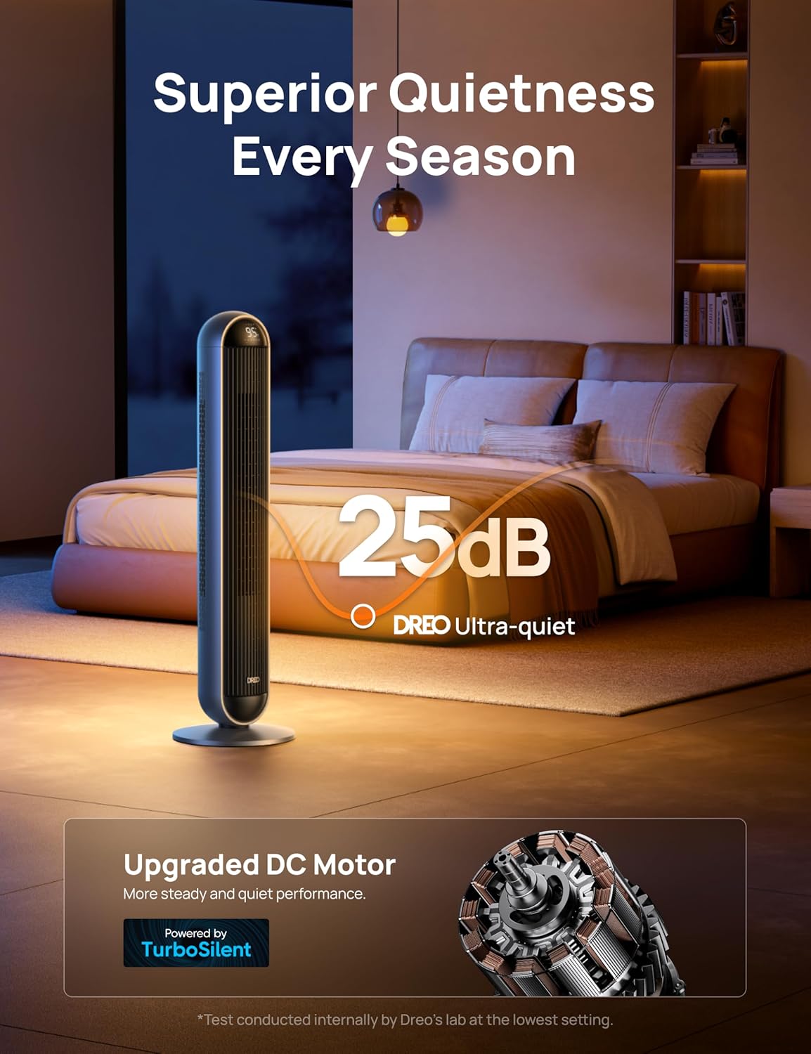 Dreo Tower Fan and Heater Combo, 29.2ft s Standing Fans for Bedroom, 17 Levels, 6 Modes, 120° Oscillation, 42 Inch, 12H Timer, 25dB Quiet, with Remote, for Office, Large Room, Silver9 Dreo Tower Fan and Heater Combo, 29.2ft/s Standing Fans for Bedroom, 17 Levels, 6 Modes, 120° Oscillation, 42 Inch, 12H Timer, 25dB Quiet, with Remote, for Office, Large Room, Silver