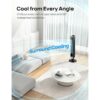 Dreo Tower Fan for Bedroom, 42 Inch Bladeless Fan, 90° Oscillating Fan, Quiet Floor Fan with Remote, LED, 6 Speeds 4 Modes, 12H Timer, Standing Fans for Home Living Room Office