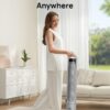 Dreo Tower Fan for Bedroom, 90° Oscillating Fan, Standing Fan with 3 Modes, 4 Speeds, 8H Timer Cooling Fans for Home, Living Room, Office, Grey, TF117