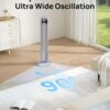Dreo Tower Fan for Bedroom, 90° Oscillating Fan, Standing Fan with 3 Modes, 4 Speeds, 8H Timer Cooling Fans for Home, Living Room, Office, Grey, TF117