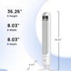 Dreo Tower Fan for Bedroom, 90° Oscillating Fan, Standing Fan with 3 Modes, 4 Speeds, 8H Timer Cooling Fans for Home, Living Room, Office, White, TF117