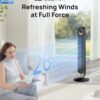 Dreo Tower Fan for Bedroom, 90° Oscillating Standing Fan, 30ft far, 28dB Quiet for Sleep, 6 Speeds, 4 Modes, 12H Timer, 42 Inch, Bladeless, Remote, for Home, Office, Room, Cruiser Pro T1 Dreo Tower Fan for Bedroom, 90° Oscillating Standing Fan, 30ft far, 28dB Quiet for Sleep, 6 Speeds, 4 Modes, 12H Timer, 42 Inch, Bladeless, Remote, for Home, Office, Room, Cruiser Pro T1