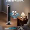 Dreo Tower Fan for Bedroom, 90° Oscillating Standing Fan with 28ft/s Velocity, 25dB Quiet for Sleep, DC Motor, 9 Speeds, 4 Modes, 12H Timer, Voice & APP & Remote Control, 42" Cruiser Pro T2 S