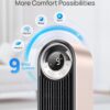 Dreo Tower Fan for Bedroom, 90° Oscillating Standing Fan with 28ft/s Velocity, 25dB Quiet for Sleep, DC Motor, 9 Speeds, 4 Modes, 12H Timer, Voice & APP & Remote Control, 42" Cruiser Pro T2 S