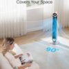 Dreo Tower Fan for Bedroom, 90° Oscillating Standing Fan with 28ft/s Velocity, 25dB Quiet for Sleep, DC Motor, 9 Speeds, 4 Modes, 12H Timer, Voice & APP & Remote Control, 42" Cruiser Pro T2 S