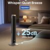 Dreo Tower Fan for Bedroom, 90° Oscillating Standing Fan with 40ft Far Airflow, 25dB Ultra Quiet DC Motor, 28ft/s Velocity, 12 Speeds, 42 inch, Smart Control, 4 Modes, 12H Timer, Pilot Pro S