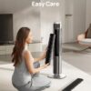 Dreo Tower Fan for Bedroom, 90° Oscillating Standing Fan with 40ft Far Airflow, 25dB Ultra Quiet DC Motor, 28ft/s Velocity, 12 Speeds, 42 inch, Smart Control, 4 Modes, 12H Timer, Pilot Pro S