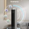 Dreo Tower Fan for Bedroom, 90° Oscillating Standing Fan with 40ft Far Airflow, 25dB Ultra Quiet DC Motor, 28ft/s Velocity, 12 Speeds, 42 inch, Smart Control, 4 Modes, 12H Timer, Pilot Pro S