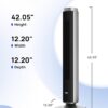 Dreo Tower Fan for Bedroom, 90° Oscillating Standing Fan with 40ft Far Airflow, 25dB Ultra Quiet DC Motor, 28ft/s Velocity, 12 Speeds, 42 inch, Smart Control, 4 Modes, 12H Timer, Pilot Pro S