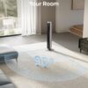 Dreo Tower Fan for Bedroom, 90° Oscillating Standing Fan with 40ft Far Airflow, 25dB Ultra Quiet DC Motor, 28ft/s Velocity, 12 Speeds, 42 inch, Smart Control, 4 Modes, 12H Timer, Pilot Pro S