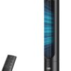 Dreo Tower Fan for Bedroom, 90° Oscillating Standing Fans for Room with 4 Speeds, 3 Modes, 28dB Quiet for Sleep, 25ft/s Velocity, 8H Timer, Remote, Living Room, Office, Home, Black, TF117