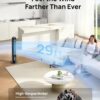 Dreo Tower Fan for Bedroom, 90° Oscillating Standing Fans for Room with 4 Speeds, 3 Modes, 28dB Quiet for Sleep, 25ft/s Velocity, 8H Timer, Remote, Living Room, Office, Home, Black, TF117