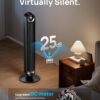 Dreo Tower Fan for Bedroom, Upgraded DC 9 Speeds 25dB Ultra-Quiet Floor Fan, 90° Oscillating Fans with 28ft/s Velocity, 12H Timer, Standing Fan, Bladeless Fan Powerful for Home Office Room