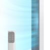 Dreo Tower Fan for Bedroom, Upgrated DC 9 Speeds Ultra-Quiet Floor Fan, 90° Oscillating Fans for Indoors with 28ft/s Velocity, 12H Timer, Standing Fans, Bladeless Fan Powerful for Home Office Room, White