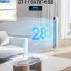 Dreo Tower Fan for Bedroom, Upgrated DC 9 Speeds Ultra-Quiet Floor Fan, 90° Oscillating Fans for Indoors with 28ft/s Velocity, 12H Timer, Standing Fans, Bladeless Fan Powerful for Home Office Room, White Dreo Tower Fan for Bedroom, Upgrated DC 9 Speeds Ultra-Quiet Floor Fan, 90° Oscillating Fans for Indoors with 28ft/s Velocity, 12H Timer, Standing Fans, Bladeless Fan Powerful for Home Office Room, White