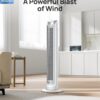 Dreo Tower Fans for Bedroom, 90°Oscillating Fans for indoors,5 Speeds 4 Modes Max 26ft/s, 12H Timer, LED Display with Touch, Remote, 40" Quiet Bladeless Standing Floor Fan for Home Office, White Dreo Tower Fans for Bedroom, 90°Oscillating Fans for indoors,5 Speeds 4 Modes Max 26ft/s, 12H Timer, LED Display with Touch, Remote, 40" Quiet Bladeless Standing Floor Fan for Home Office, White