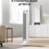 Dreo Tower Fans for Bedroom, 90°Oscillating Fans for indoors,5 Speeds 4 Modes Max 26ft/s, 12H Timer, LED Display with Touch, Remote, 40" Quiet Bladeless Standing Floor Fan for Home Office, White Dreo Tower Fans for Bedroom, 90°Oscillating Fans for indoors,5 Speeds 4 Modes Max 26ft/s, 12H Timer, LED Display with Touch, Remote, 40" Quiet Bladeless Standing Floor Fan for Home Office, White