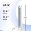 Dreo Tower Fans for Bedroom, 90°Oscillating Fans for indoors,5 Speeds 4 Modes Max 26ft/s, 12H Timer, LED Display with Touch, Remote, 40" Quiet Bladeless Standing Floor Fan for Home Office, White Dreo Tower Fans for Bedroom, 90°Oscillating Fans for indoors,5 Speeds 4 Modes Max 26ft/s, 12H Timer, LED Display with Touch, Remote, 40" Quiet Bladeless Standing Floor Fan for Home Office, White