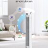 Dreo Tower Fans for Bedroom, 90°Oscillating Fans for indoors,5 Speeds 4 Modes Max 26ft/s, 12H Timer, LED Display with Touch, Remote, 40" Quiet Bladeless Standing Floor Fan for Home Office, White Dreo Tower Fans for Bedroom, 90°Oscillating Fans for indoors,5 Speeds 4 Modes Max 26ft/s, 12H Timer, LED Display with Touch, Remote, 40" Quiet Bladeless Standing Floor Fan for Home Office, White