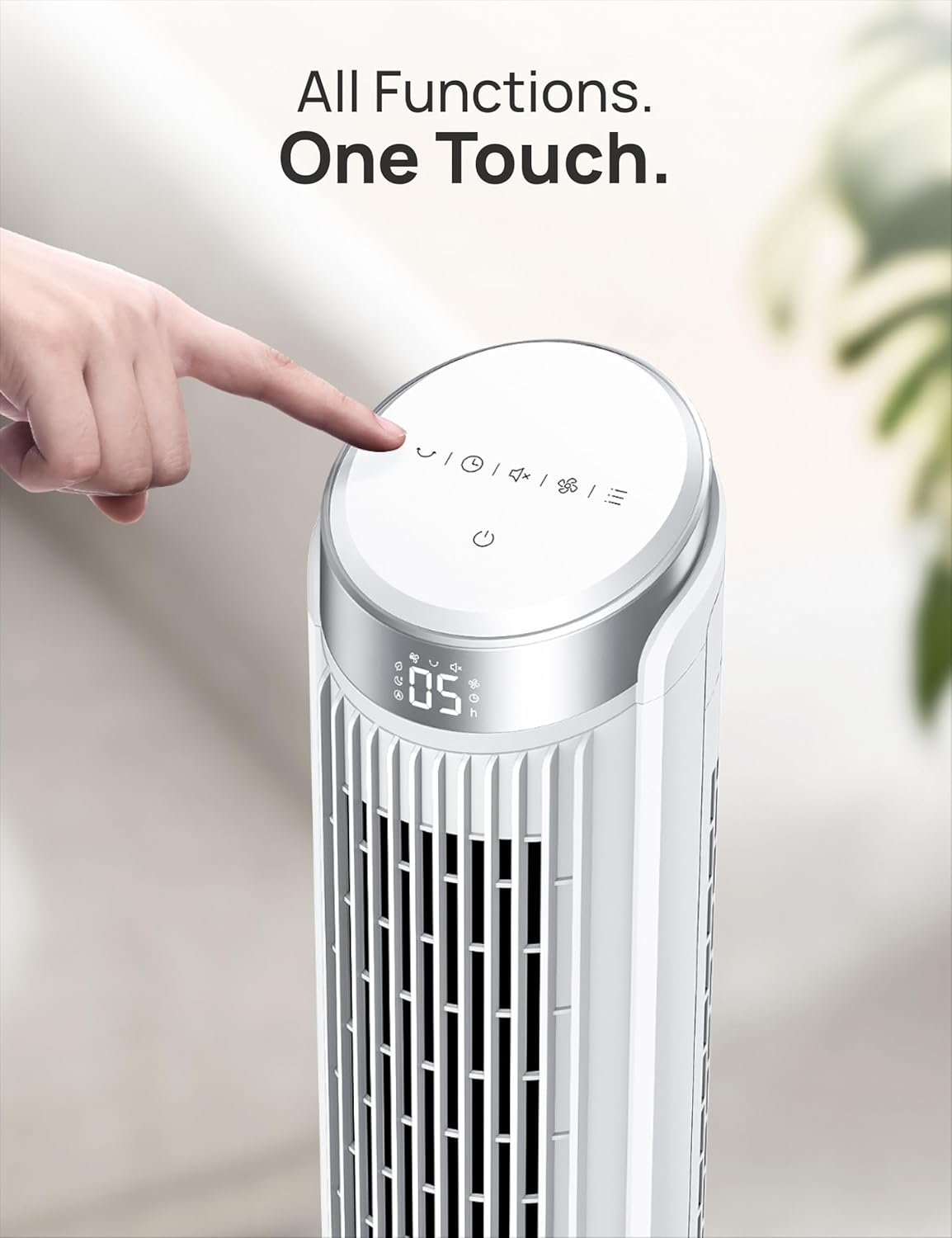 Dreo Tower Fans for Bedroom, 90°Oscillating Fans for indoors,5 Speeds 4 Modes Max 26ft s, 12H Timer, LED Display with Touch, Remote, 40 Quiet Bladeless Standing Floor Fan for Home Office, White7 Dreo Tower Fans for Bedroom, 90°Oscillating Fans for indoors,5 Speeds 4 Modes Max 26ft/s, 12H Timer, LED Display with Touch, Remote, 40" Quiet Bladeless Standing Floor Fan for Home Office, White