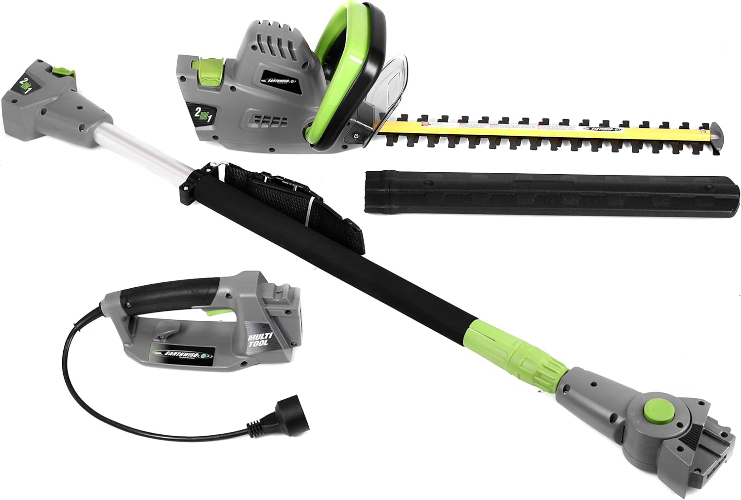 Earthwise CVPH43018 Corded 4.5 Amp 2-in-1 Convertible Pole Hedge Trimmer, Green Earthwise CVPH43018 Corded 4.5 Amp 2-in-1 Convertible Pole Hedge Trimmer, Green
