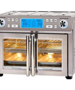 Emeril Lagasse Dual Zone 360 Air Fryer Oven Combo with French Door, 25 QT Extra Large Cook Two Foods in Different Ways, Up to 60% Faster from Frozen to Finish