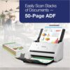 Epson DS-575W II Wireless Color Duplex Document Scanner for PC and Mac with 50-Page Auto Document Feeder (ADF), Twain and ISIS Drivers, Epson Smart Panel Mobile App