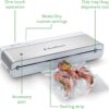 FoodSaver Compact Vacuum Sealer Machine with Airtight Bags and Roll - Ideal for Sous Vide and Airtight Food Storage, White