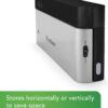 FoodSaver PowerVac Compact Vacuum Sealing Machine Stainless Steel & Black Vertical Storage VS0150 | Preserves freshness reduces bag waste for both dry and wet food