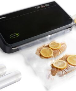 FoodSaver Vacuum Sealer Machine, Automatic Bag Detection, Sous Vide Friendly, with sealer bags, roll, handheld vacuum sealer, black