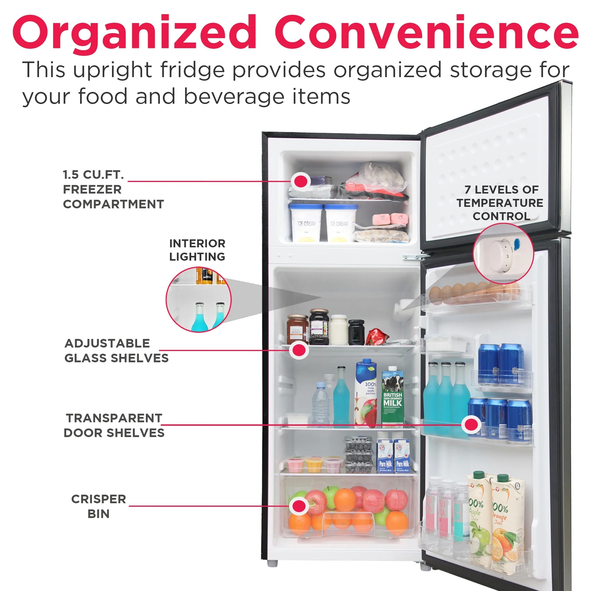 Frigidaire 7.5 Cu. ft. Refrigerator, Platinum Series, Standard Door Style - Stainless Look4_11zon Frigidaire 7.5 Cu. ft. Refrigerator, Platinum Series, Standard Door Style - Stainless Look