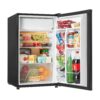 Galanz 4.3 Cu ft Single Door Mini Fridge, Black Estar, New, Width 19.92"