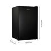 Galanz 4.3 Cu ft Single Door Mini Fridge, Black Estar, New, Width 19.92"