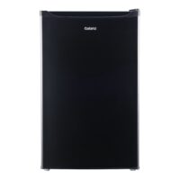 Galanz 4.3 Cu ft Single Door Mini Fridge, Black Estar, New, Width 19.92"