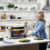 Gourmia 9-Slice Digital Toaster Oven Air Fryer with Convection Mode and 12 Cooking Functions, White