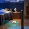 GoveeLife Black Tower Fan for Bedroom, 36" Smart Floor Fan with App/Voice Control, Temperature Sensor, 5 Modes 8 Speeds(25ft/s), 29dB Quiet Oscillating Fan for Office, 24H Timer, Auto Cooling