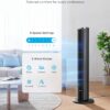 GoveeLife Black Tower Fan for Bedroom, 36" Smart Floor Fan with App/Voice Control, Temperature Sensor, 5 Modes 8 Speeds(25ft/s), 29dB Quiet Oscillating Fan for Office, 24H Timer, Auto Cooling