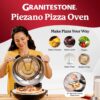 Granitestone Piezano Crispy Crust Pizza Oven – 12 Inch Electric Pizza Oven Indoor Countertop Maker with Ceramic Stone Heats up to 800˚F for Stone Baked Pizzeria Style at Home As Seen on TV Product