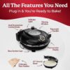 Granitestone Piezano Crispy Crust Pizza Oven – 12 Inch Electric Pizza Oven Indoor Countertop Maker with Ceramic Stone Heats up to 800˚F for Stone Baked Pizzeria Style at Home As Seen on TV Product