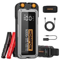 HOMPOW 6000A Jump Starter, 28000mAh 12V Car Battery Charger for All Gas and Up to 12L Diesel Engine, Portable Jump Box with LCD Screen, LED Light ,Type-C Fast Charging