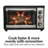 Hamilton Beach Countertop Oven with Convection and Rotisserie, Baking, Broil, Extra Large Capacity, Stainless Steel