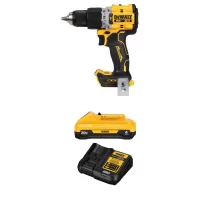 Dewalt 20V Lithium-Ion Compact Cordless 1/2 in. Hammer Drill with 20V MAX Compact 4.0Ah Battery and 12V to 20V MAX Charger
