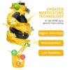 Juicer Machine, Aeitto Cold Press Juicer with Big Wide 83mm Chute 900 ml Juice Cup, Masticating Juicer for Fruits and Vegetables, 200W New Juice Maker BPA-Free, Easy to Clean, Black