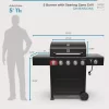 KENMORE PG-40522S0LH-1 BBQ Propane Gas Grill-5 Burners with Side Burner and Searing Zone, 644 sq. in. Stainless Steel Grill, 66,000 BTU, Black KENMORE PG-40522S0LH-1 BBQ Propane Gas Grill-5 Burners with Side Burner and Searing Zone, 644 sq. in. Stainless Steel Grill, 66,000 BTU, Black