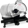 KWS MS-10XS Premium 320W Electric Meat Slicer 10-Inch in Black with 304 Stainless Steel Blade, Frozen Meat/Deli/Cheese/Food Slicer Low Noises Commercial and Home Use [ ETL, NSF Certified ]