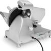 KWS Metal Collection MS-10DS Commercial 320W 10-Inch Meat Slicer Anodized Aluminum Base with Stainless Steel Blade + Blade Removal Tool, Frozen Meat/Cheese/Food Slicer Quiet [ ETL, NSF Certified ]