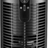 LASKO Elevation Adjustable Tower Fan 42”-54”, Pedestal Fan, 31 ft/s Airflow, Quiet 28 dB, 90° Oscillation, 12h Timer, Remote, Black, EST100